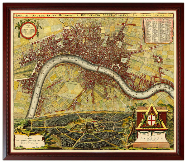 Rome Paris London Map Set, Custom Framed