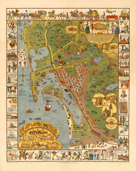 San Diego, 1928, Jo Mora Carte