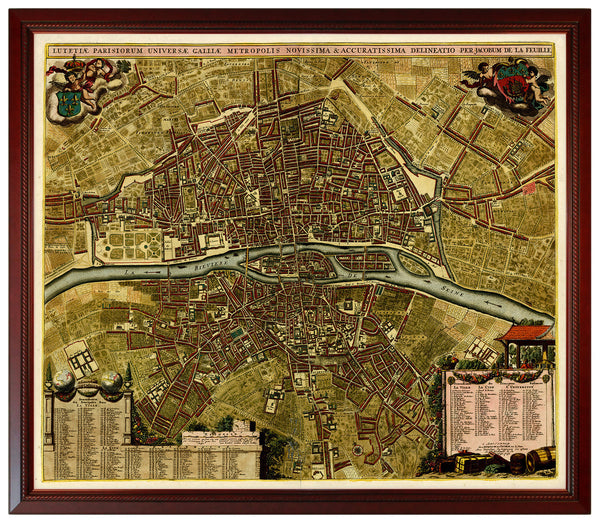 Rome Paris London Map Set, Custom Framed