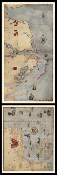 Virginia, 1585, La Virginea Pars, John White Map Set