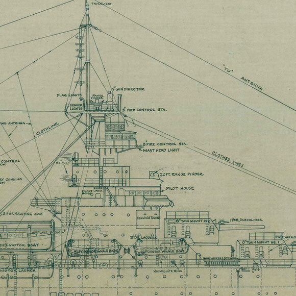 U.S.S. Lexington CV-2 Blueprint