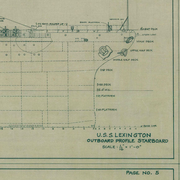 U.S.S. Lexington CV-2 Blueprint