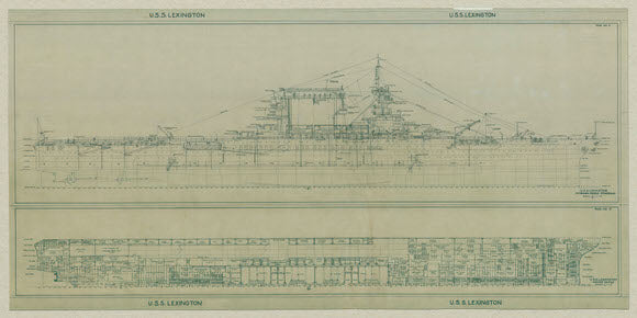U.S.S. Lexington CV-2 Blueprint