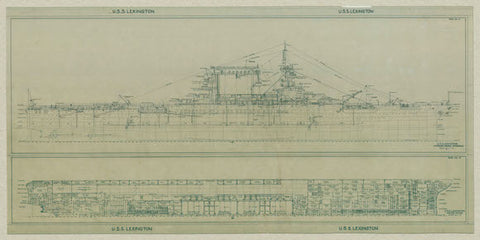 U.S.S. Lexington CV-2 Blueprint