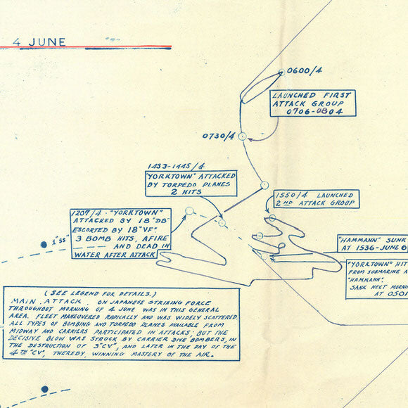 Battle of Midway Naval Plotting Chart