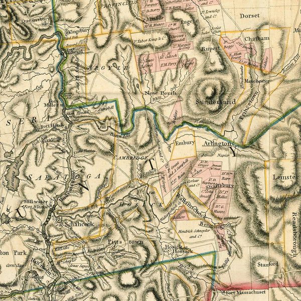 New York, 1776, Province of New York, Mohawk Valley, Hudson Valley, Old Map