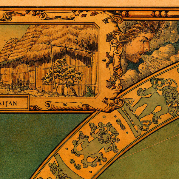 Panama, 1930, Pictorial Historical Map