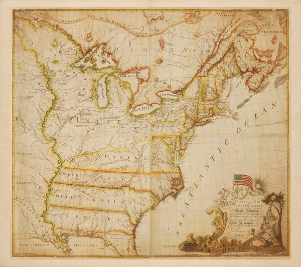 USA, 1784, North America, Abel Buell Map (II)