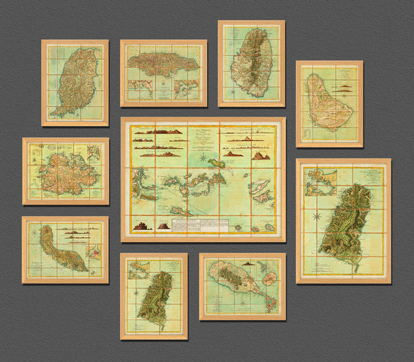 Caribbean, 1779, Antigua, Antigue, English Harbour, Old Map