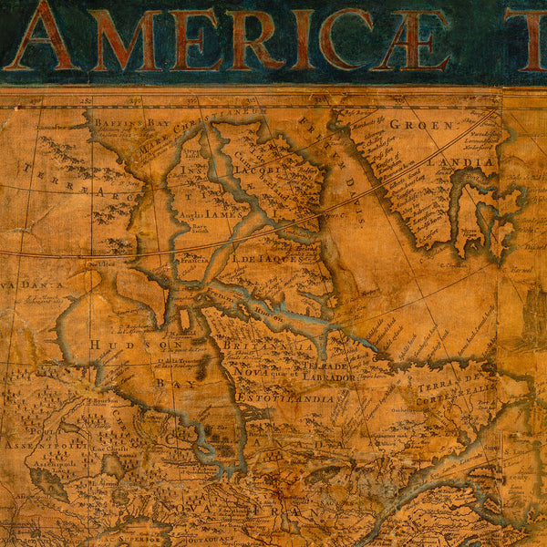 America, 1700, Nova et Accurata Totius Americæ, De Wit, Old Map