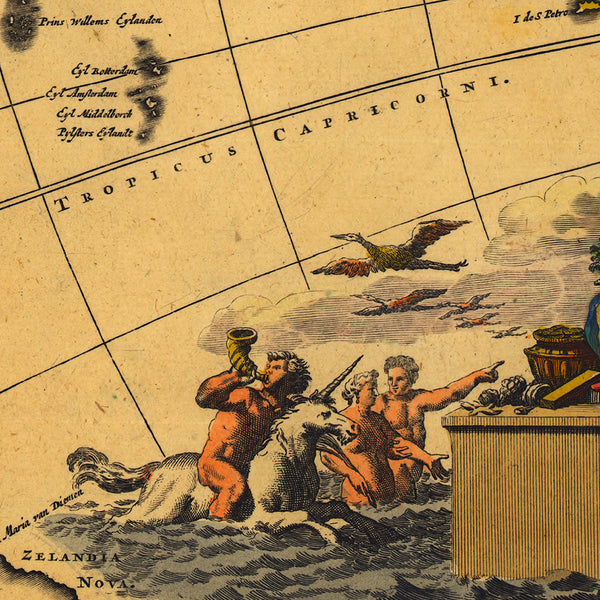 America, 1700, Visscher, Keulen, Americam Utramque, Old Map