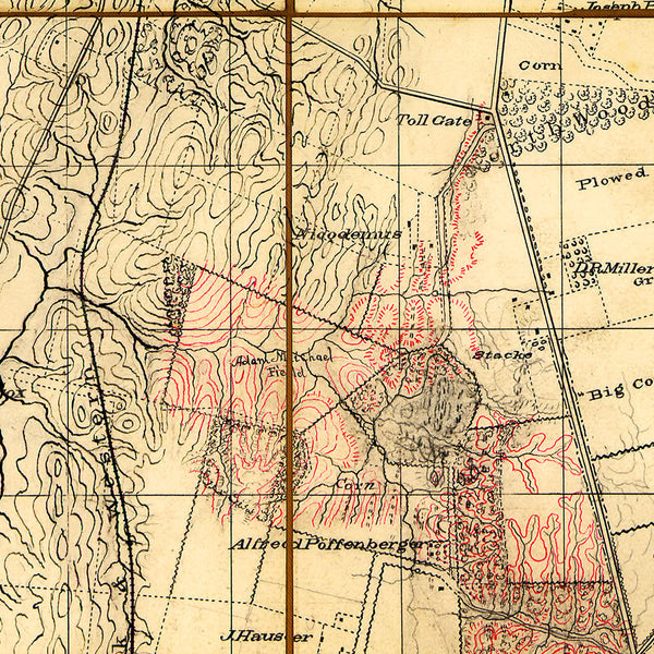 Antietam, 1894, Sharpsburg Battlefield, Hotchkiss, American Civil War Map