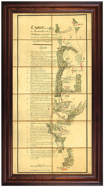 New Jersey, 1778, Battle of Monmouth, Chesnoy, Revolutionary War Map