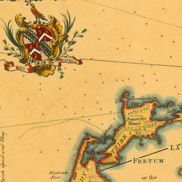 Bermuda, 1738, Lempriere & Toms Sea Chart