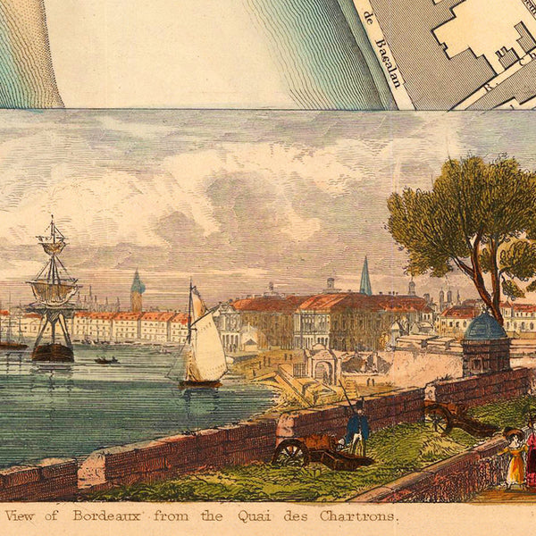 Bordeaux, 1832, S.D.U.K. Antique Map