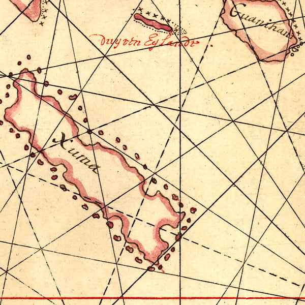Caribbean, 1650, Bahamas, Cuba, Vingboons Chart