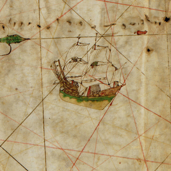 Central America, 1500, Colombia, Panama, Costa Rica, Caribbean Coast, Spanish Portolan Chart
