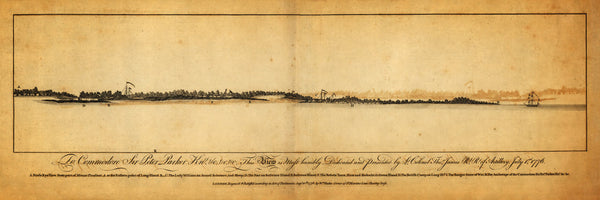 South Carolina, 1776, Charleston, Sullivan’s Island, View, Old Map