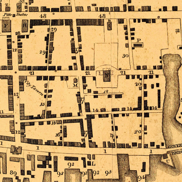 South Carolina, 1788, Charleston, Ichnography, Edmund Petrie Plan