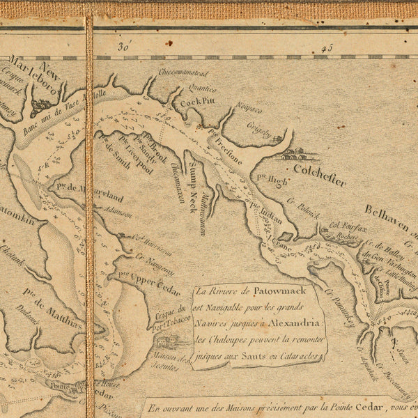 Chesapeake Bay, 1778, Virginia, Maryland, French Navy Revolutionary War Chart