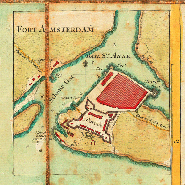Caribbean, 1779, Curaçao, Keulen, Le Rouge, Old Map