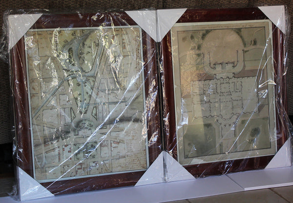 Washington, D.C., 1800s, White House, US Capitol Plans, Framed