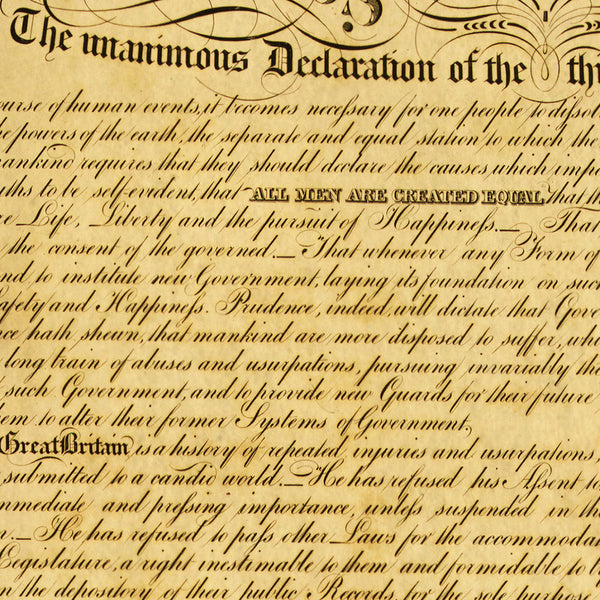 Declaration of Independence, 1818, Premium Edition Replica