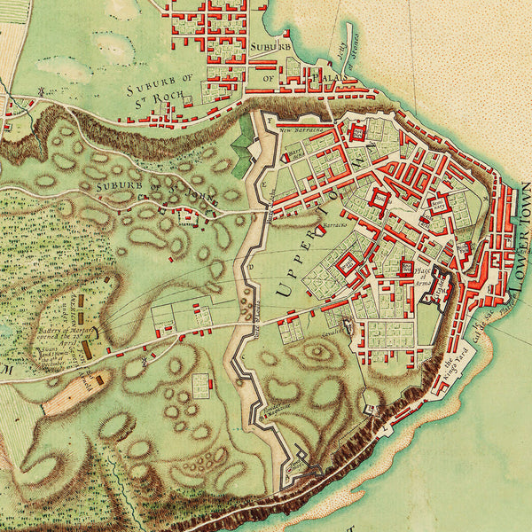 Canada, 1775-76, Quebec City, Battle and Siege, Plan & Map