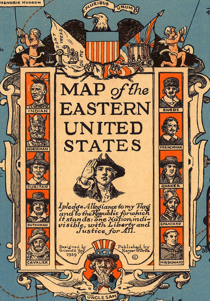 Eastern United States, 1929, Pictorial Historical Map