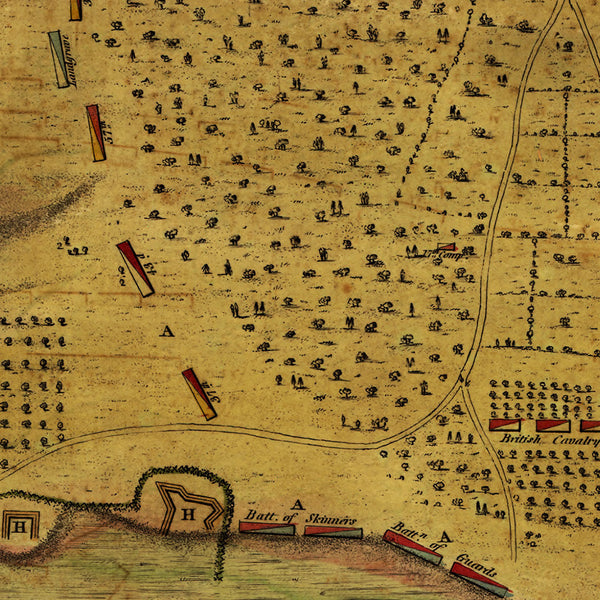 New Jersey, 1780, Elizabeth Town Point, Revolutionary War Map (I)