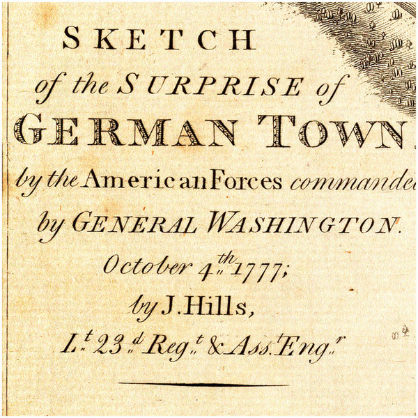 Philadelphia, 1777, Germantown, Philadelphia Campaign, Revolutionary War Map