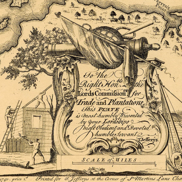 Canada, 1750, Halifax, Nova Scotia, Plan, View & Map (II)