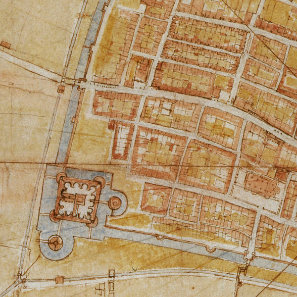 Italy, 1502, Imola, Borgia Map, Leonardo da Vinci