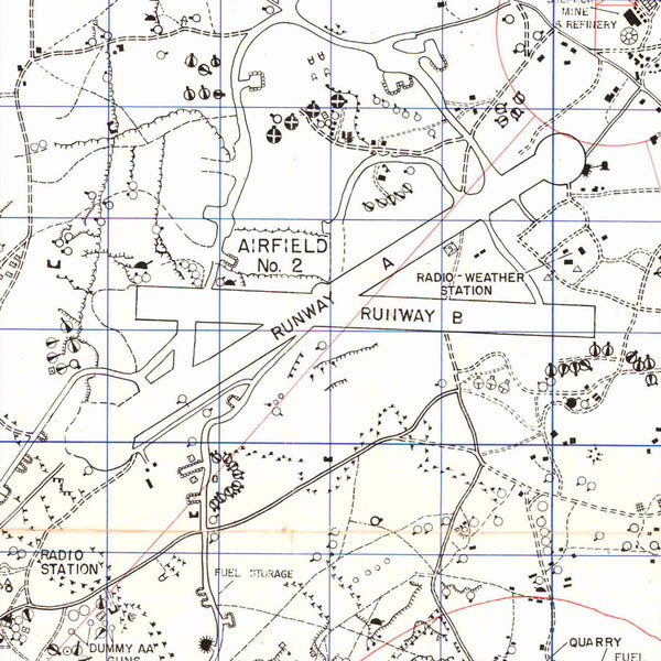 Iwo Jima, 1944, Sulphur Island, WWII Map