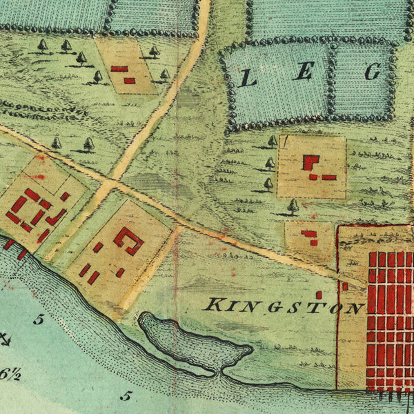 Caribbean, 1756, Kingston, Port Royal, Jamaica, Framed Map