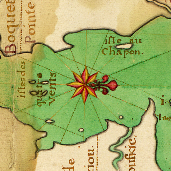 New York, 1740, Lake Champlain, French & Indian War Map