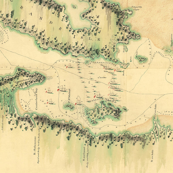 New York, 1776, Lake Champlain, Battle of Valcour Island Plan