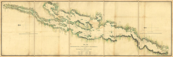 New York, 1776, Lake Champlain, Battle of Valcour Island, Framed