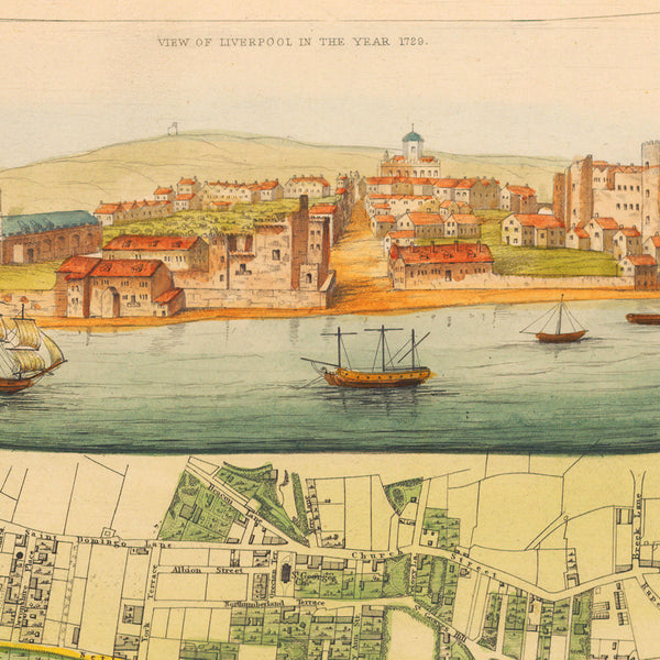 Liverpool, 1836, S.D.U.K. Antique Map