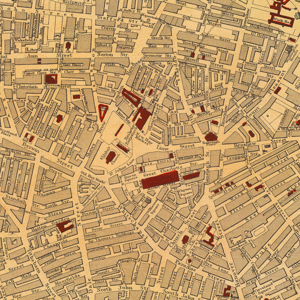 Liverpool, 1836, S.D.U.K. Antique Map