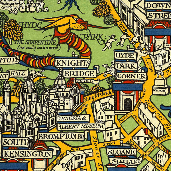 London, 1914, Wonderground Map, MacDonald Gill