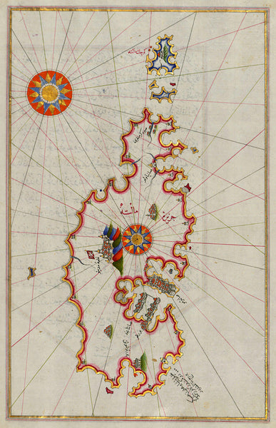 Malta, 1525, Maltah, Great Siege, Piri Reis Map