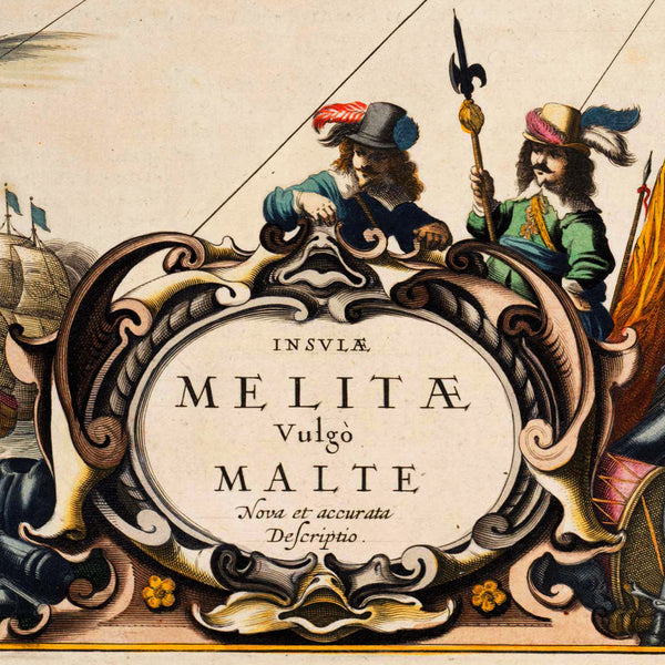 Malta, 1650, Insulæ Melitæ Vulgo Malte, Janssonius, Old Map