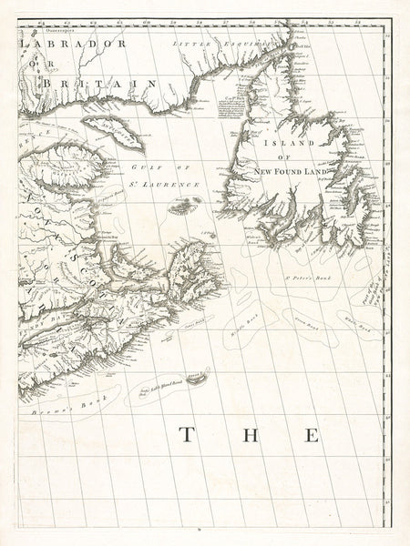 North America, 1755, Mitchell Map, 8-Sheet Large Wall Map