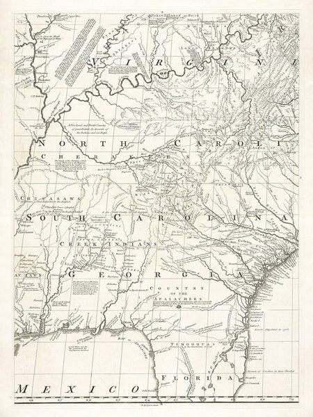 North America, 1755, Mitchell Map, 8-Sheet Large Wall Map