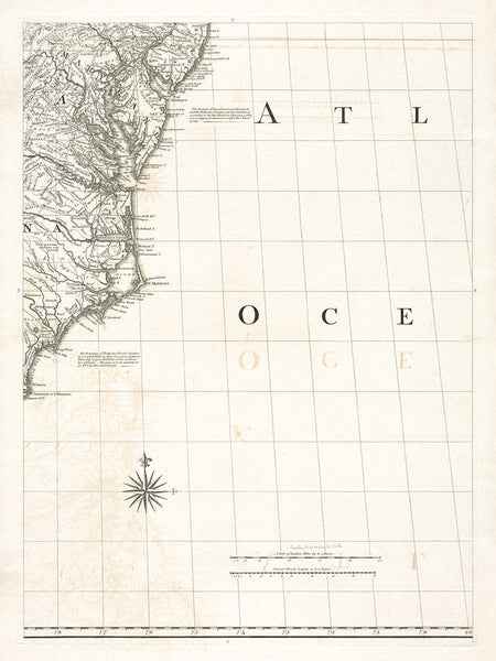 North America, 1755, Mitchell Map, 8-Sheet Large Wall Map