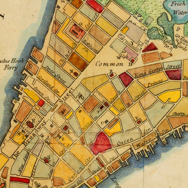 New York, 1776, City Plan, Revolutionary Era Map (II)