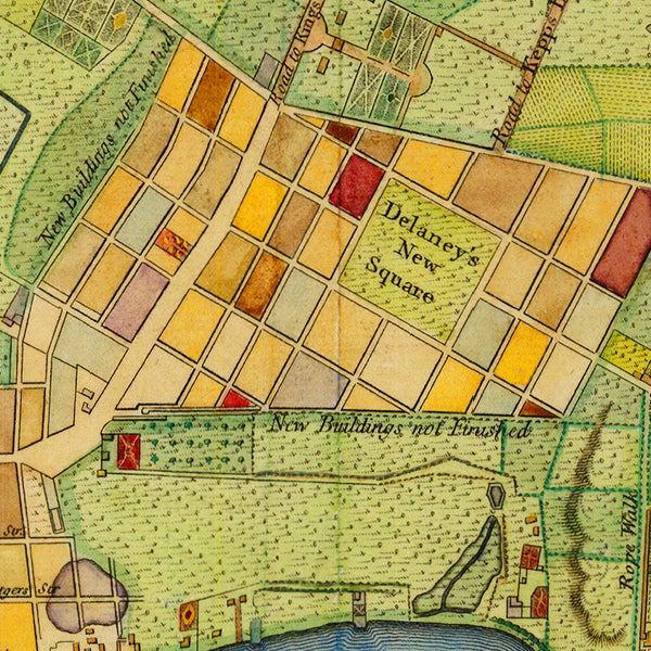 New York, 1776, City Plan, Revolutionary Era Map (II)