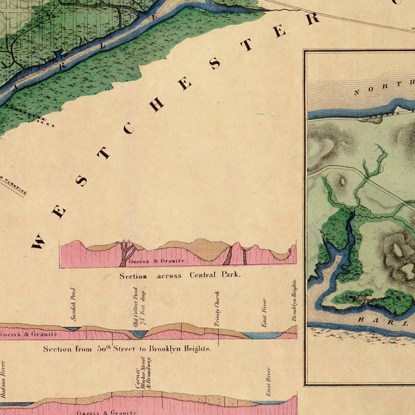 New York, 1865, Topographical, Sanitary Map, Egbert Viele (I)