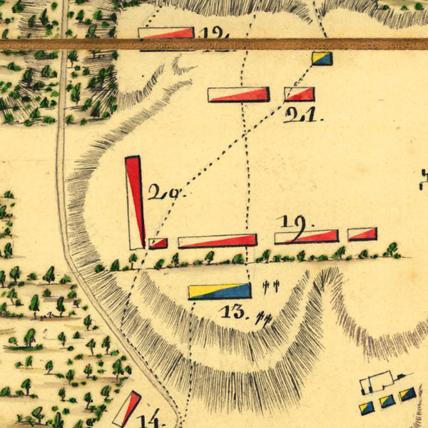New Jersey, 1778, Battle of Monmouth, Chesnoy, Revolutionary War Map